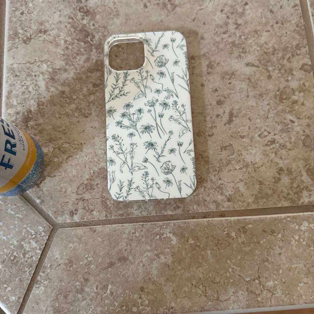 Floral White Protective Phone Case - Compatible Cell I-Phone Accessory 15